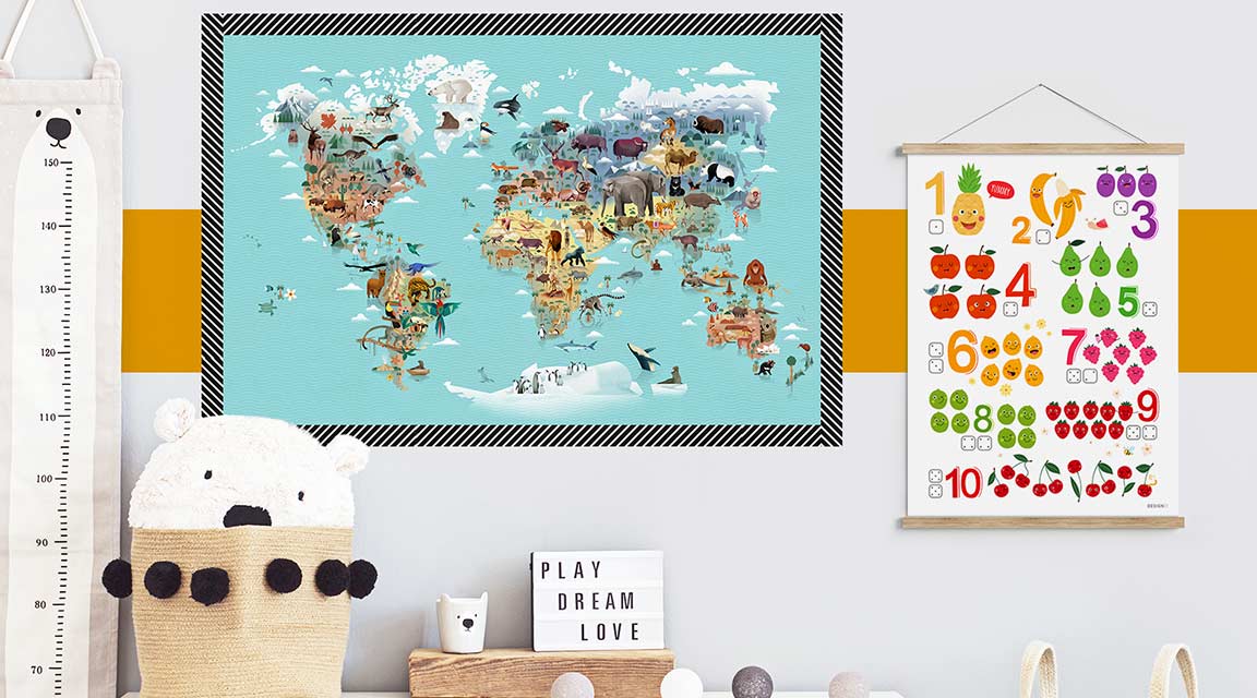 Learning poster for the children’s bedroom
