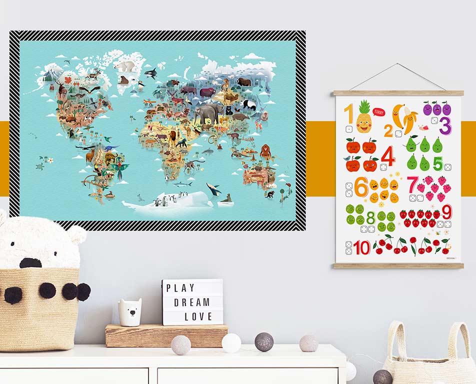 Learning poster for the children’s bedroom