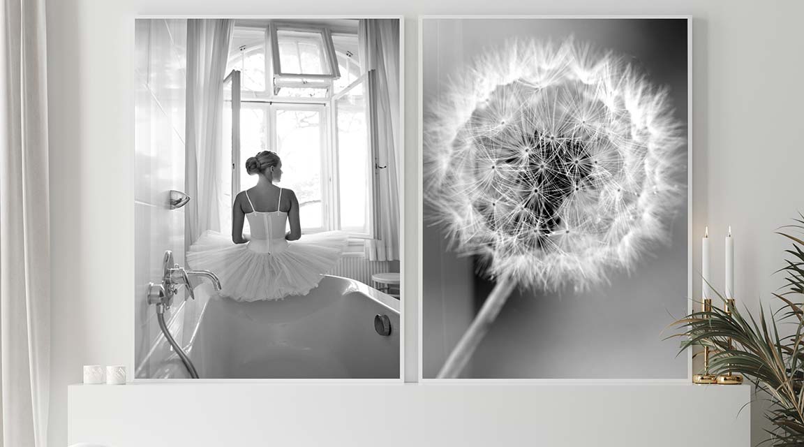 Black and white photo art