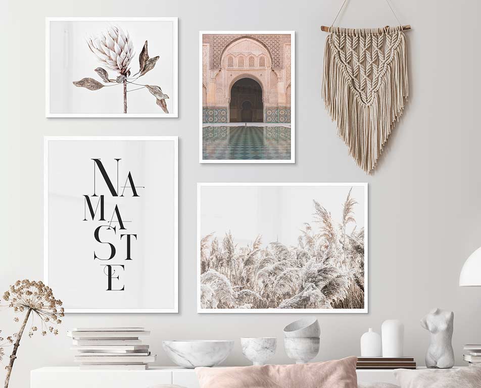 Gallery wall with posters