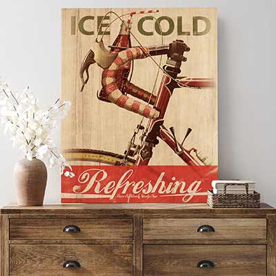Vintage style wood prints