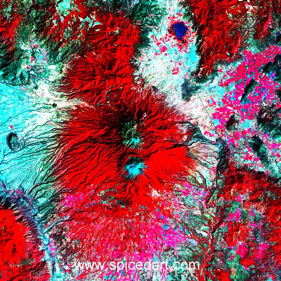 Earth Mandala Art - Mexico-Colima Volcano Source Image